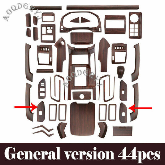 44x for Toyota Prado 2018-2021 Matte Wood Grain ABS Interior Dash Trim Kit decor