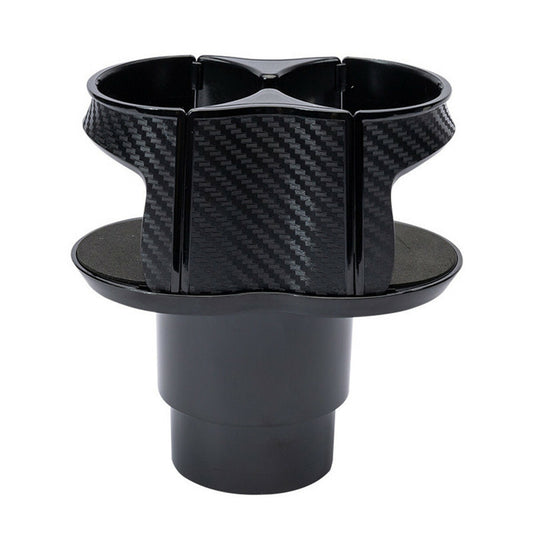 Car Cup Holder Center Console Dual Water Bottle Drink Holder Carbon Fiber Look Q