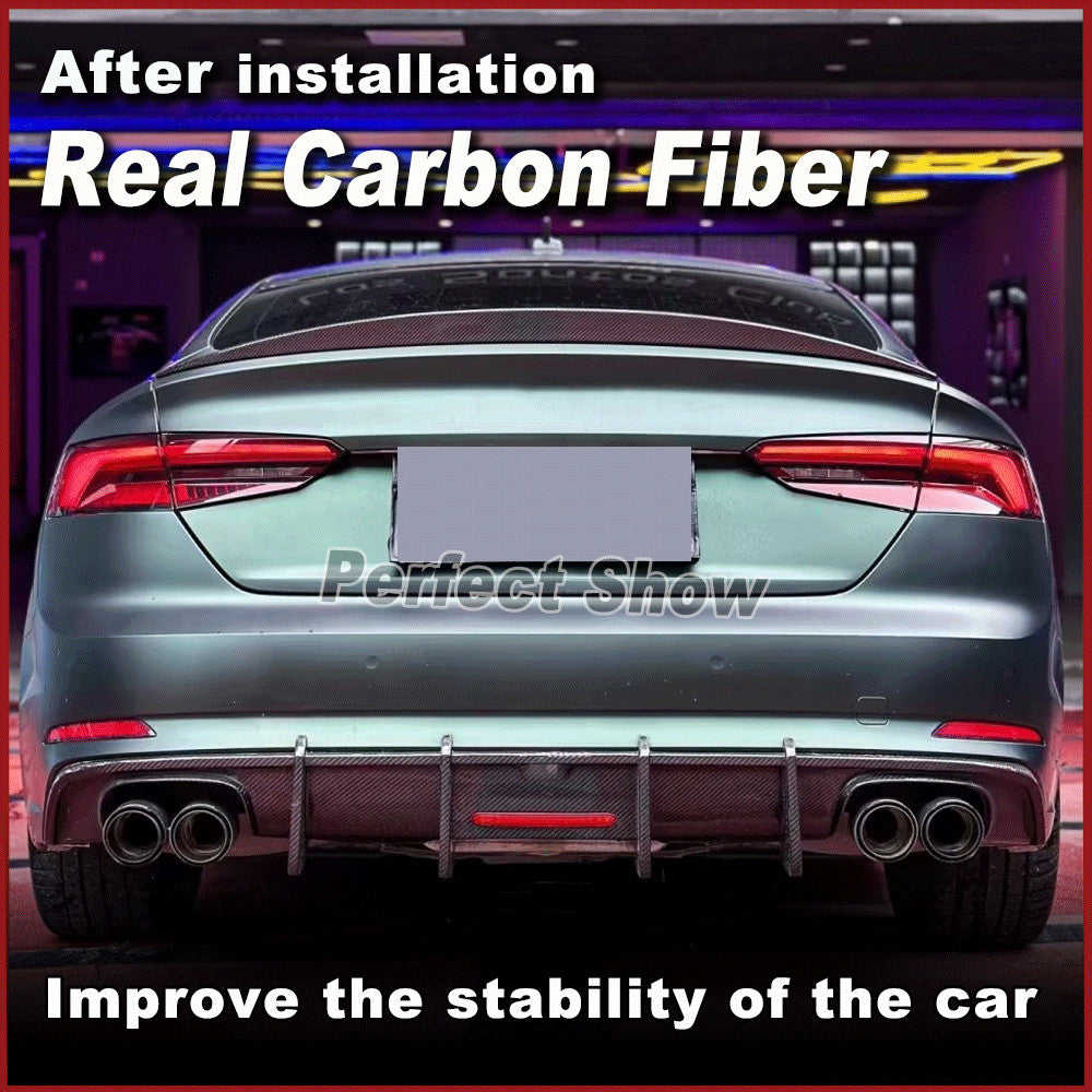 for Audi A5 S Line S5 RS5 Sportback 2018-23 Real Carbon Rear Trunk Spoiler Wing