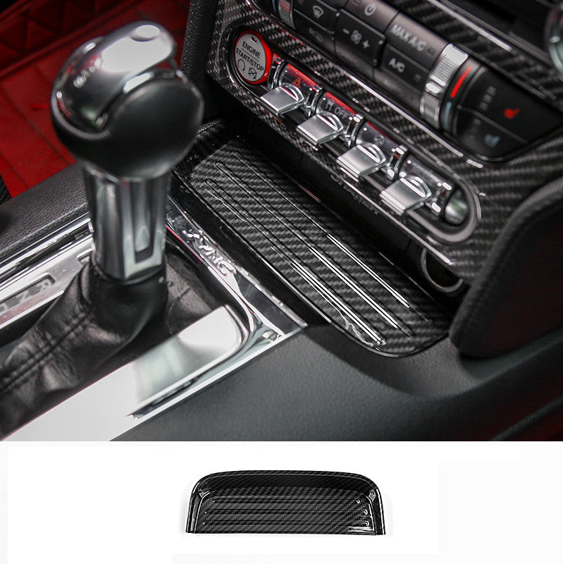 Carbon Fiber Interior Center Change Coin Tray Box Fit for Mustang 2015-2020 v