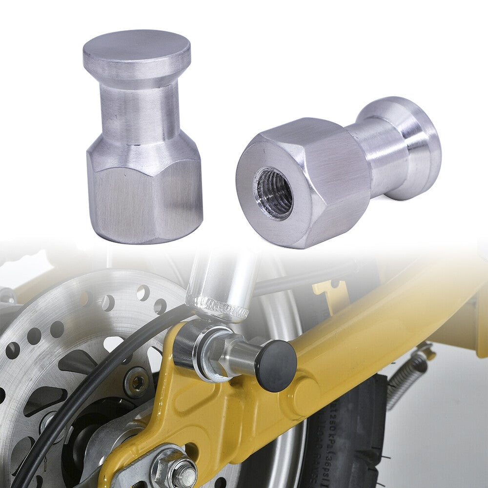 Pair Motorcycle Silver Aluminum Suspension Spool Bolt for Honda Z125 Monkey 125 Q