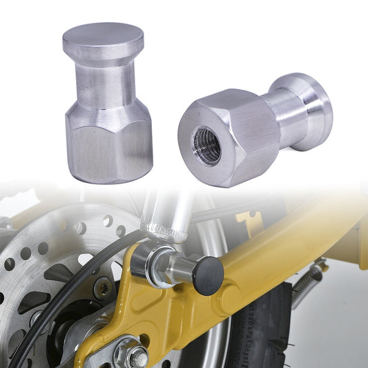 Pair Motorcycle Silver Aluminum Suspension Spool Bolt for Honda Z125 Monkey 125 Q