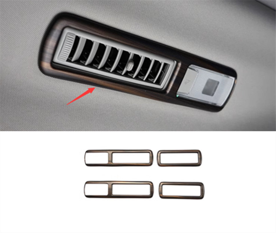 Peach Wood Grain Inner Roof Air Outlet Trim Frame for Toyota Highlander 2020-24