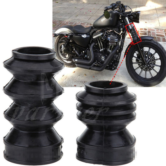 39mm Rubber Fork Cover Gaiters Gators Boots for Harley Sportster Dyna FX XL 883 Q
