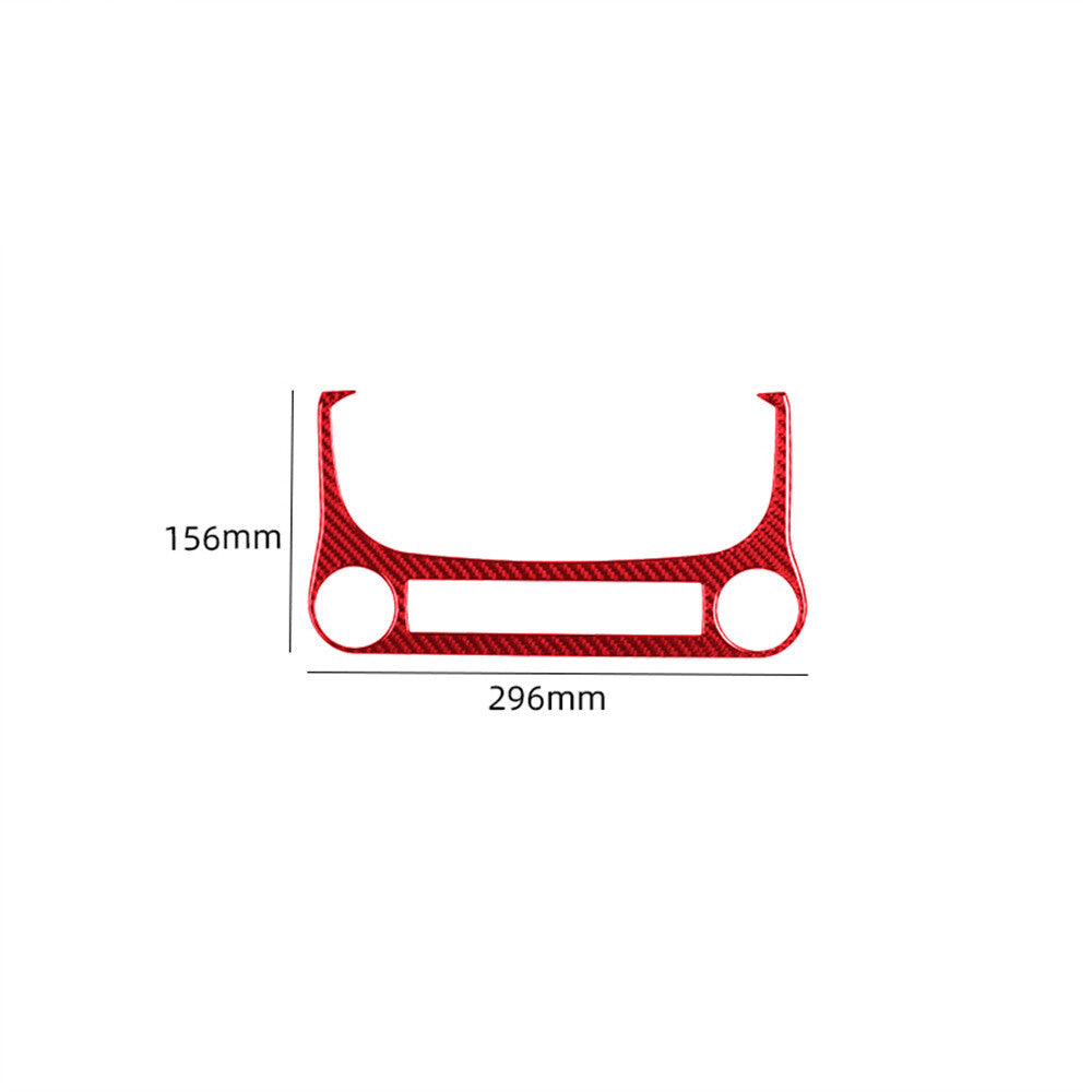 Red Carbon Fiber Steering Wheel Button Cover Type C For Sonic 2012-16 v