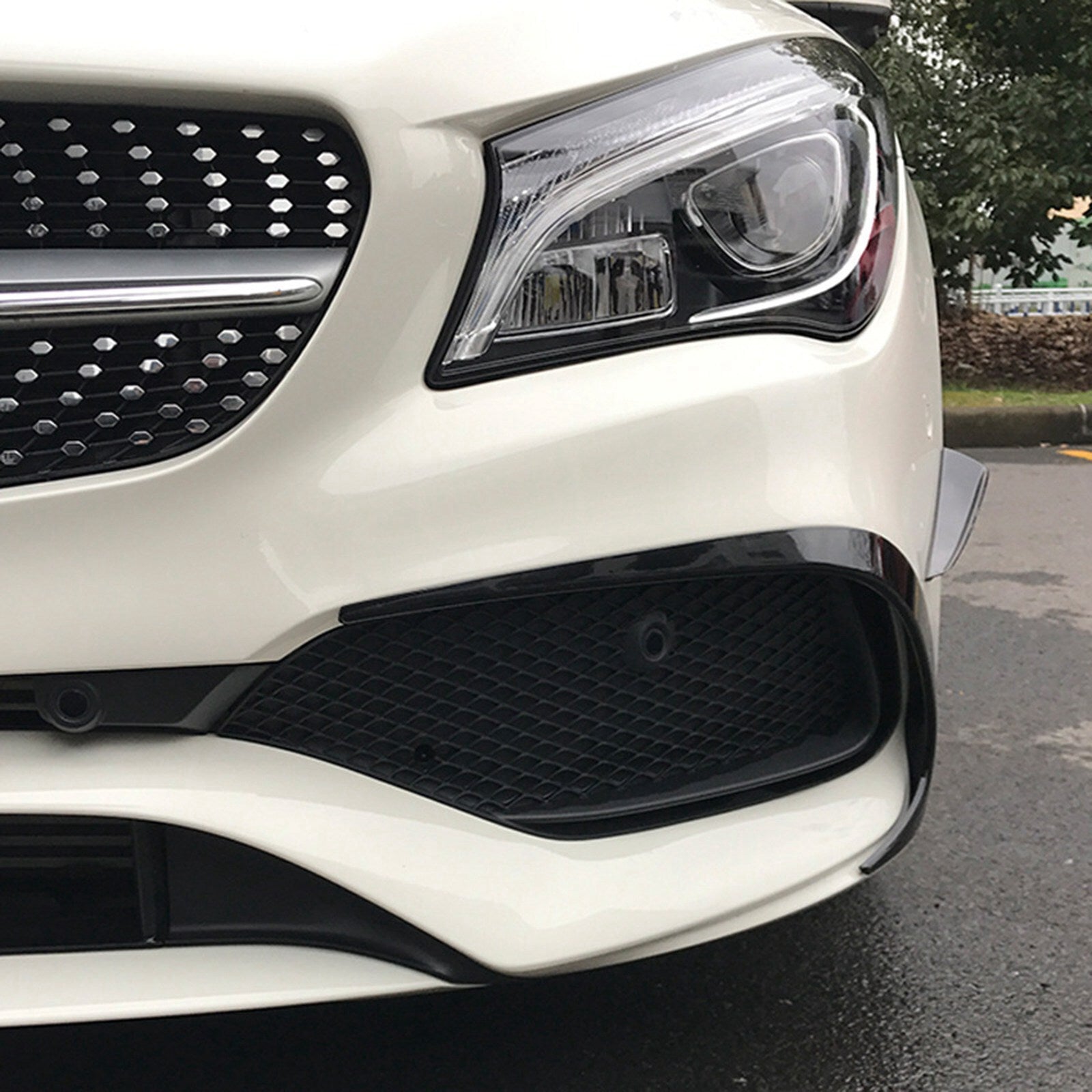 Front Bumper Side Canards Fin Cover Trims for Benz CLA CLA200 220 250 2016-2019 Q