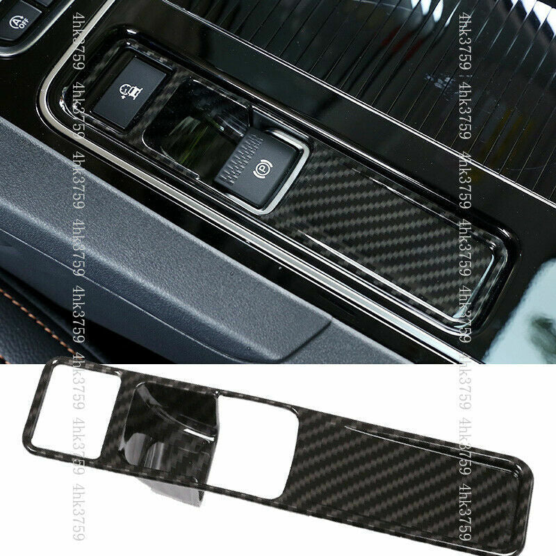 for Jaguar F-PACE 2016-2020 Carbon Fiber Look Car Gear Electronic Handbrake Trim