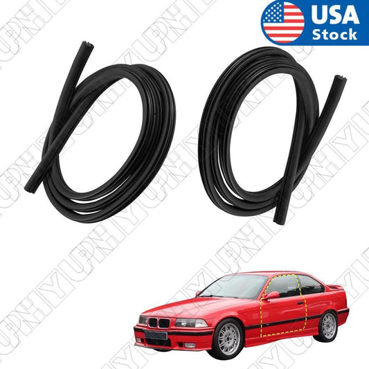 2pcs LH+RH Door Seal Rubber 51711977727 51712138957 for BMW E36 Coupe 2 Door 2dr