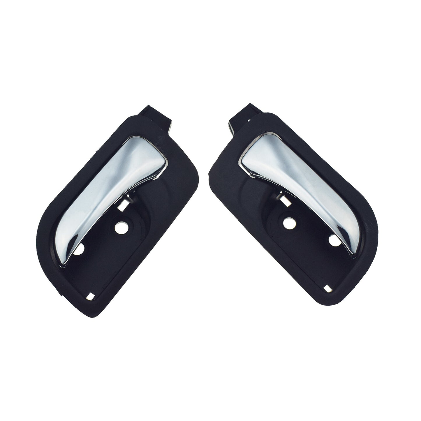 Rear Interior Left  Right Black W/Chrome Door Handle For 2003-2007 for Honda Accord