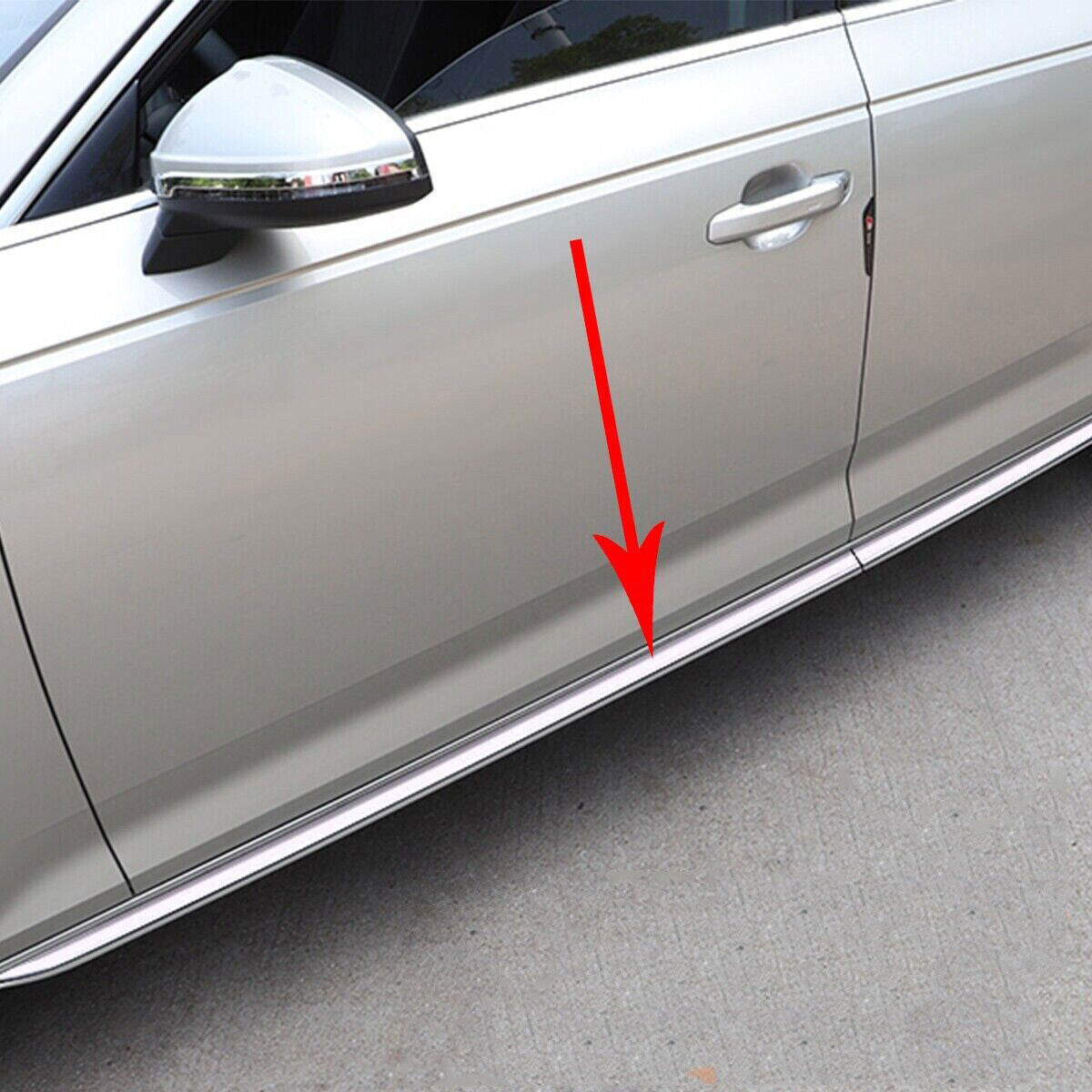 for Audi A4 B9 A5 2017-2020 Chrome Door Side Body Carsh Guard Protector Strip 4x