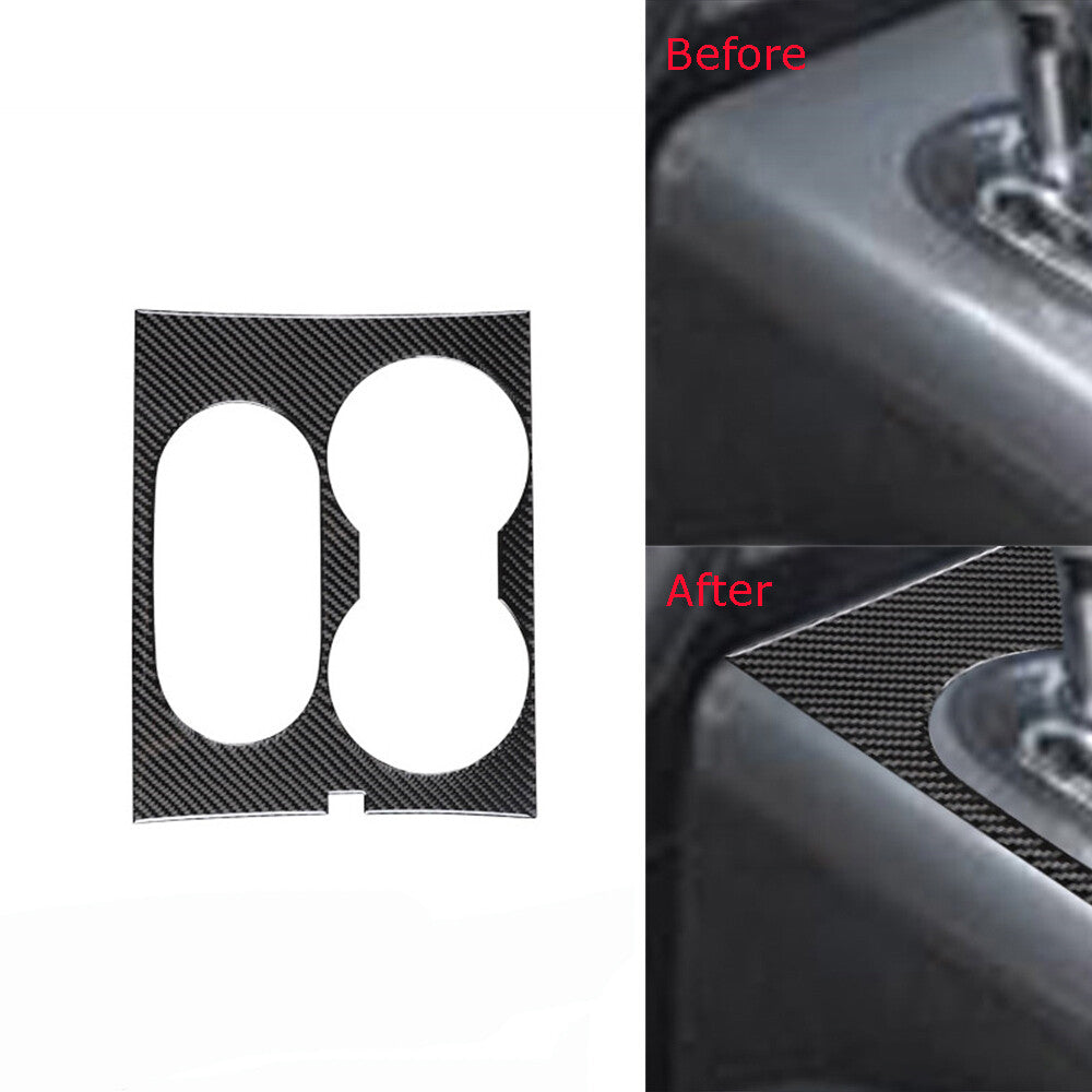 2X Red Carbon Fiber Interior Rear Door Panel Trim for Dodge for Ram 1500 2009-2012 v