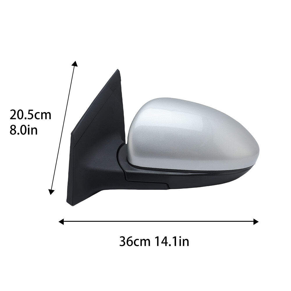F¨¹r for Chevrolet for Cruze 09-14 Spiegelglas Au?enspiegel Mit Heizung Links Silber