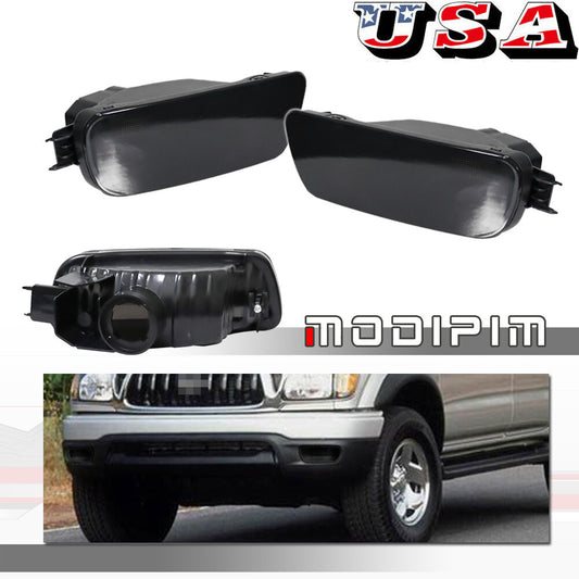 Pack Smoked Front Bumper Turn Signal Housing Kit for 2001 - 04 for Tacoma - v