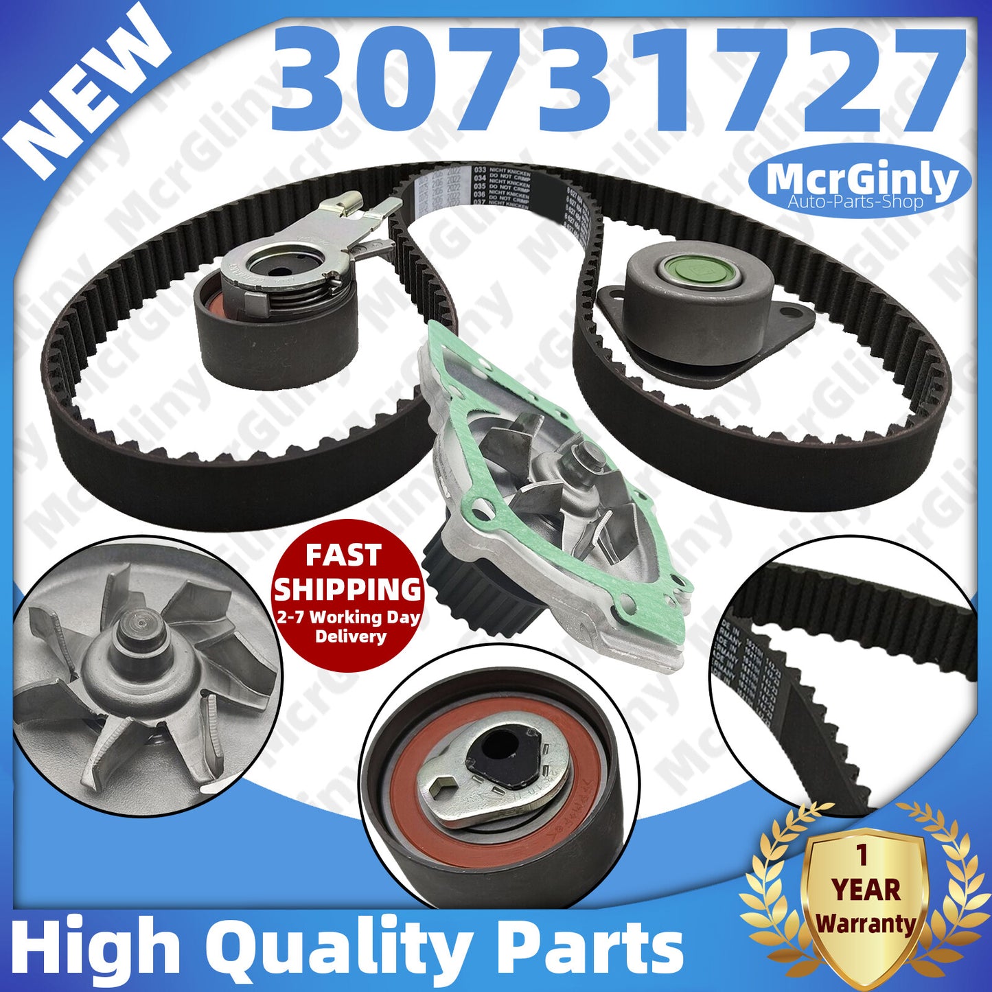 Timed belt kit with water pump #30731727 suitable for Volvo XC60, XC70, XC90, V40, V70, S80- n