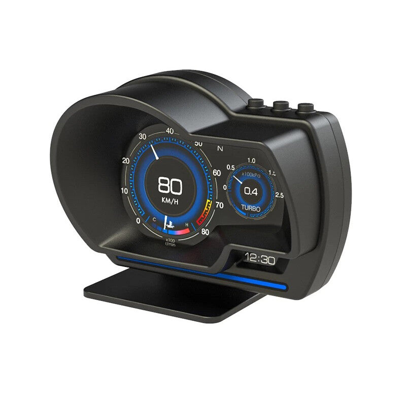 1PC Car OBD2+GPS HUD Gauge Head-Up Digital Display Speedometer Turbo RPM Alarm v