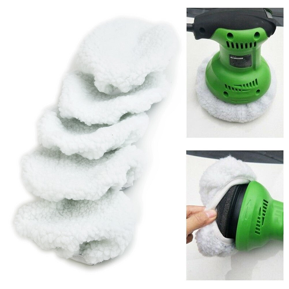 5-piece set suitable for 5-6 polishing caps, cushioning pads, soft wool, car polishing machine waxing tools