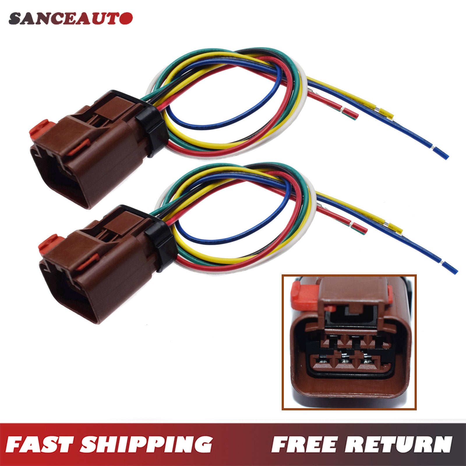 2PCS for Chrysler for Dodge for Jeep Window Wiper Motor Tail Lamp Connector 5013984AA n