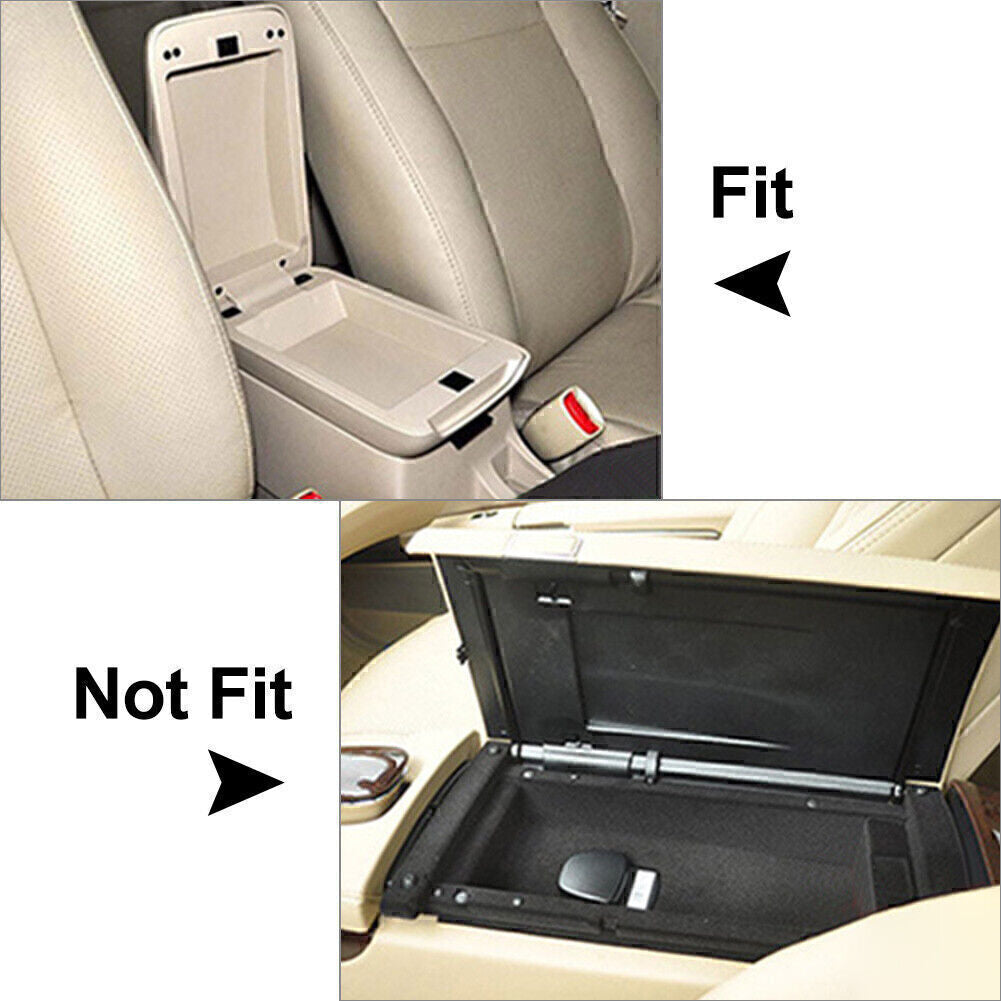 Black Universal Car SUV PU Memory Foam Console Armrest Box Cushion Pad Mat Set Q
