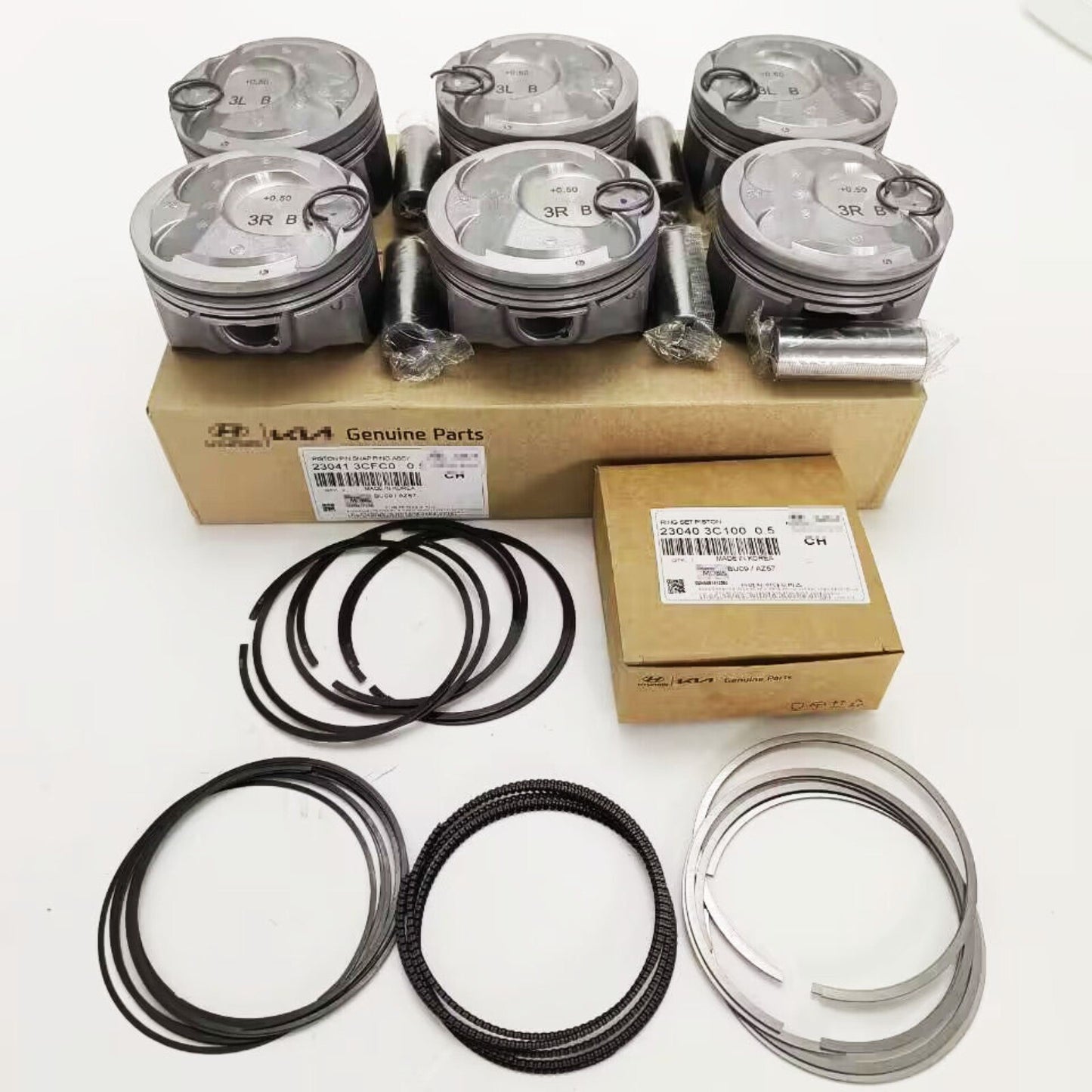 New +0.50 mm engine piston ring kit for 12-16 for Hyundai for Kia Azera Cadenza 3.3L V6