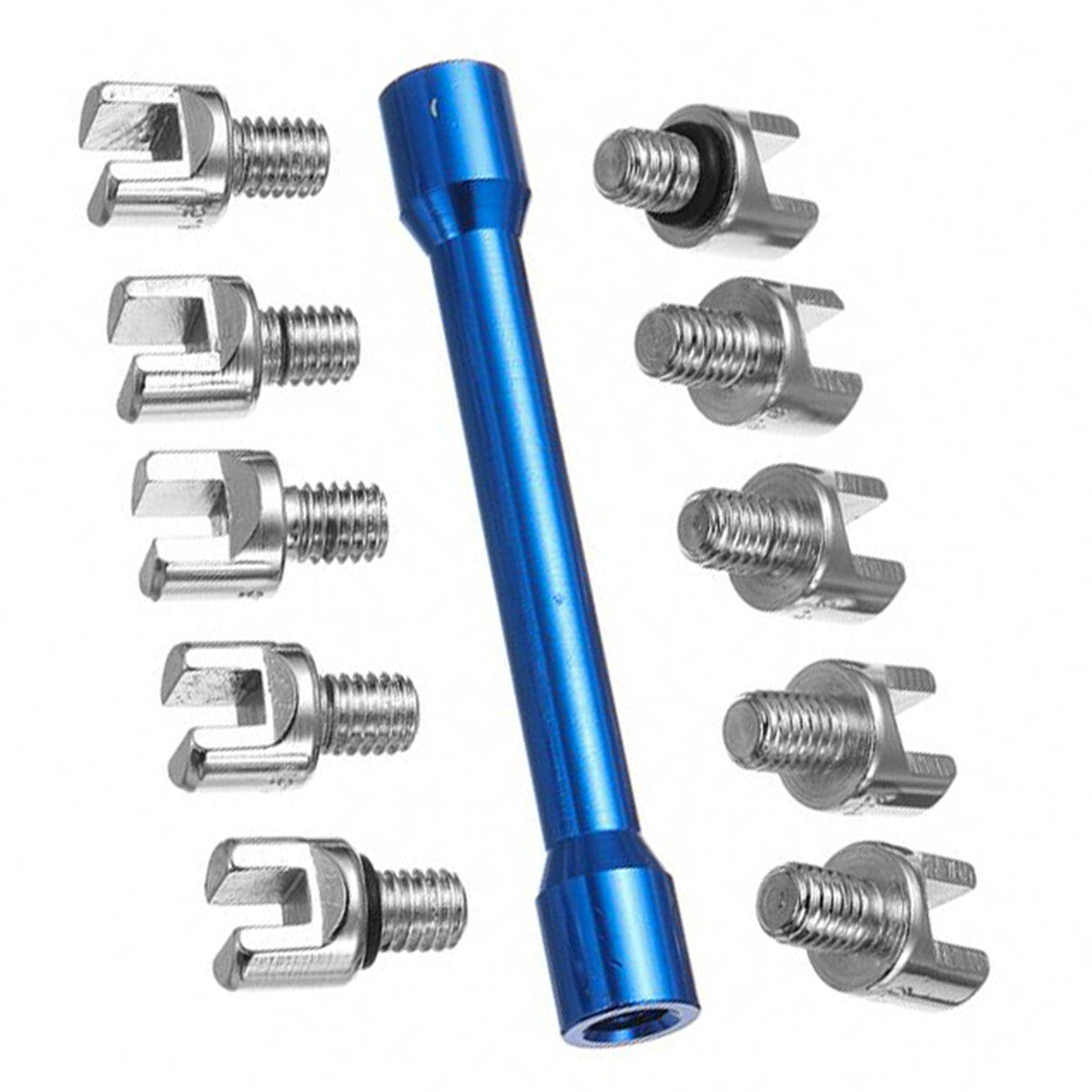Motorcycle Spoke Wrench Tool Repair Set 10 Hardened Racks Suitable 5.0-6.8mm Q