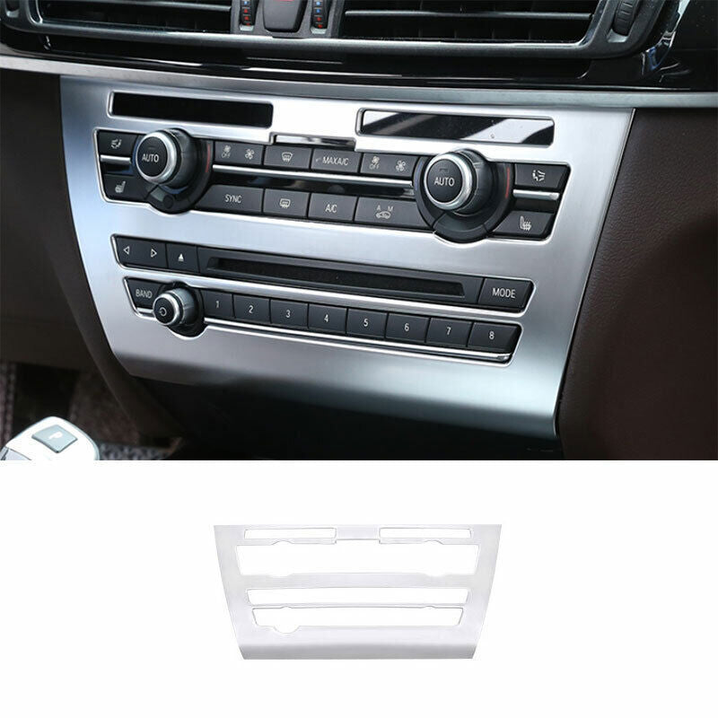 for BMW X5 X6 F15 F16 2014-18 ABS Silver Console AC Button Control Frame Trim 1P