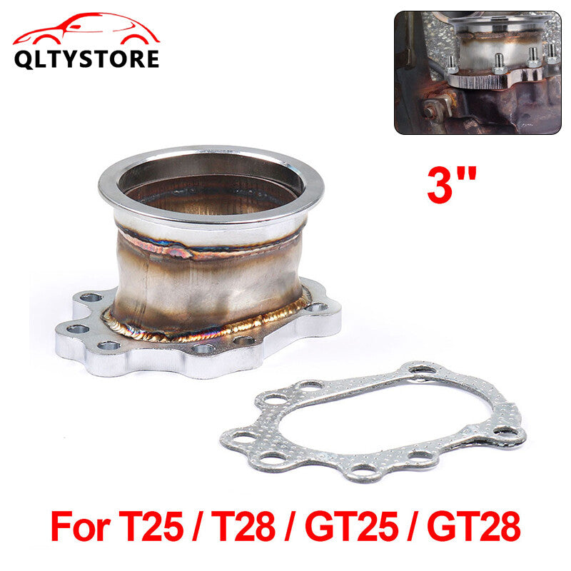 8 Bolt to 3 v band Adapter Dump Flange Conversion Kit For GT25 GT28 T25 T28