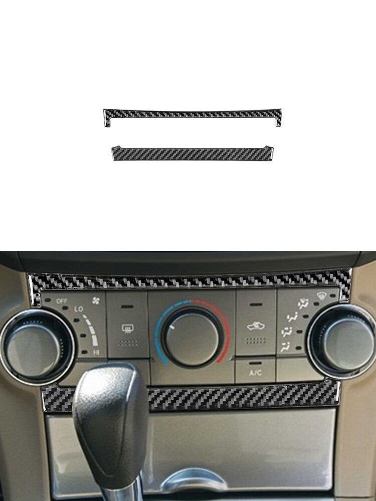 2Pcs Central A/C Control Frame Panel Trim Cover for Toyota Highlander 2008-2013