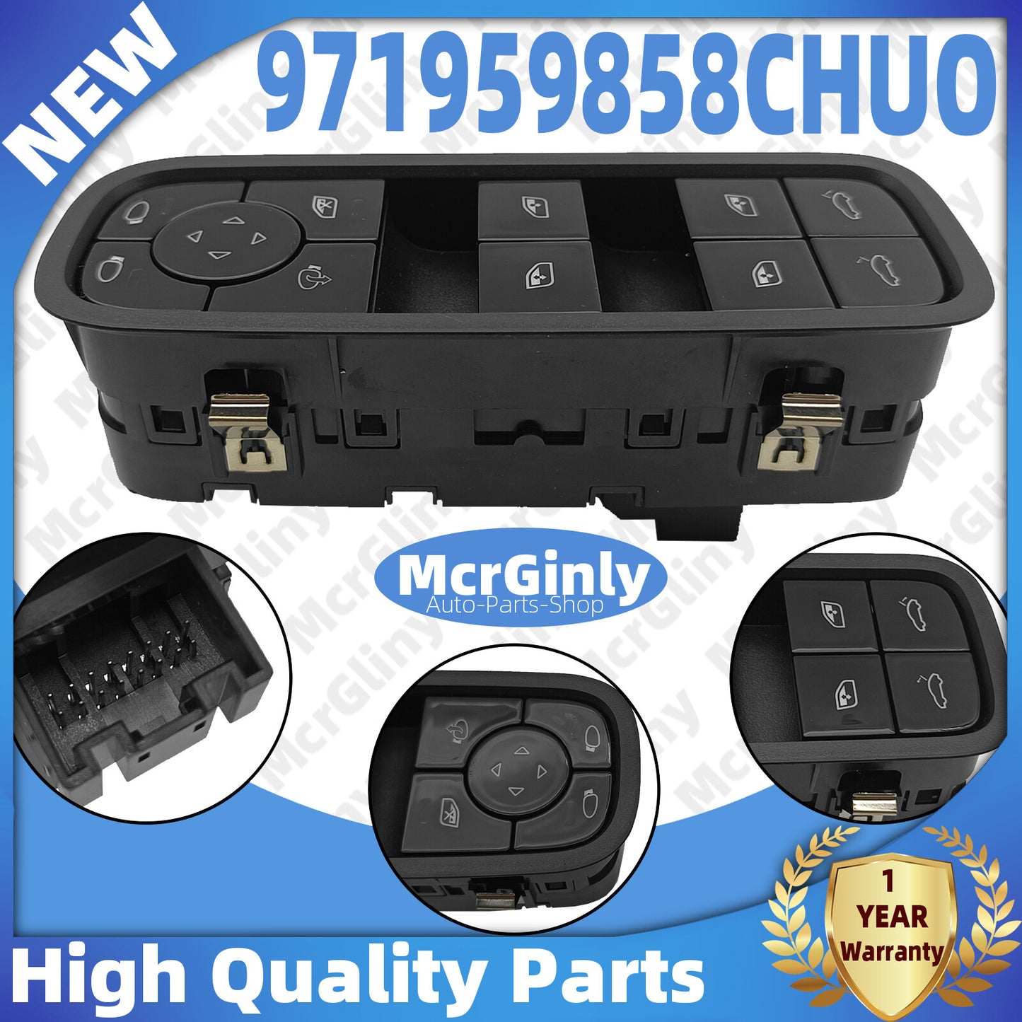 16-pin main power window switch for left-hand drive side suitable for Panamera / for Cayenne n