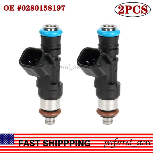 2-pack fuel injectors 0280158197 for Polaris RZR 800 Ranger XP 800 Ranger 800- v