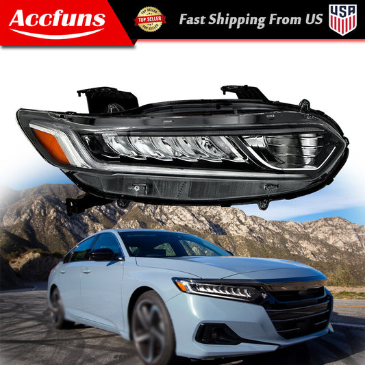 LED headlights suitable for 2018-2021 for Honda Accord right-side transparent lens. n
