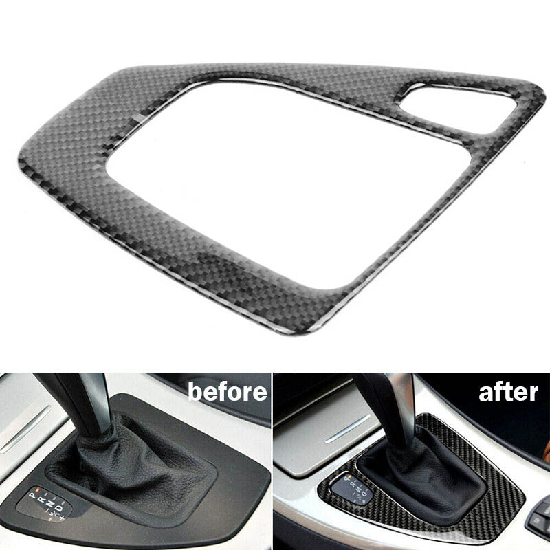 Carbon Fiber Sticker Cover Trim Control Gear Shift Panel for BMW 3Series E90 E92