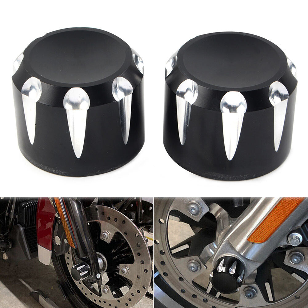 CNC Front Axle Cap Nut Covers for Harley Touring Road King Electra Glide