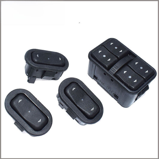 for Opel for Vauxhall Astra Meriva Set 4 Black Power Master Window Control Switch