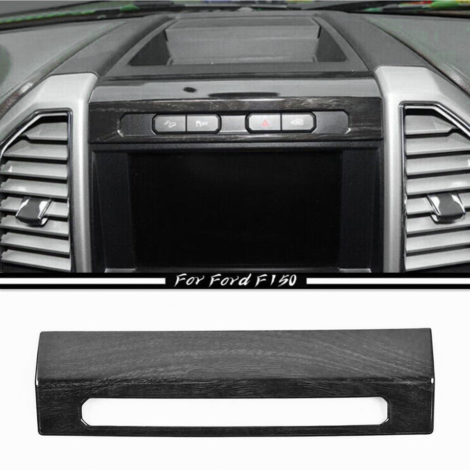 For 15 - 20 F150 Black Wood Grain Emergency Llight Switch Panel Cover Trim v