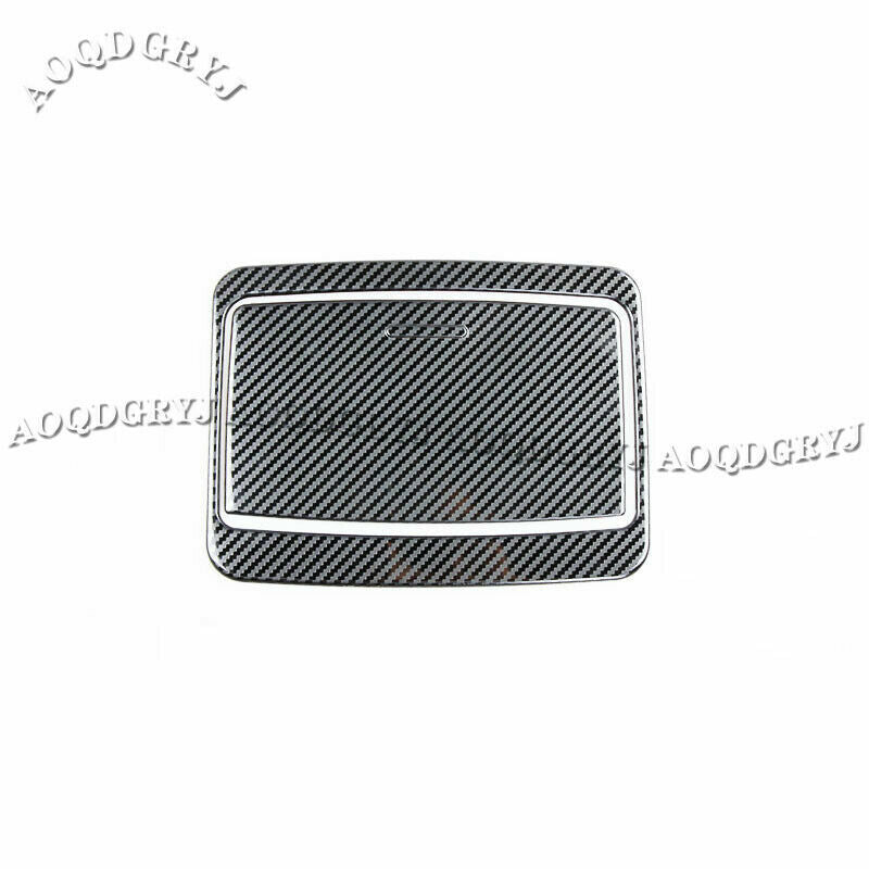 2Pcs Carbon Fiber Rear Row Water Cup Panel Trim Cover for Honda Accord 2008-2012