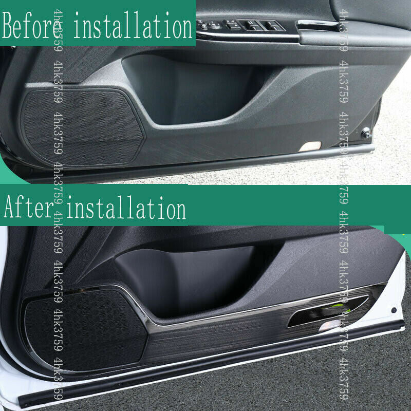 4P for Honda Accord 2014-2017 Black Titanium Door Anti-Kick Pad Guard Trim Cover