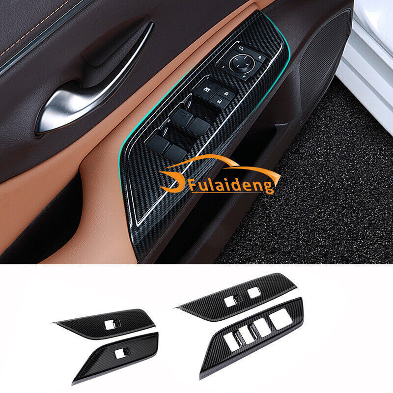 for Lexus ES350 300H 2019-2022 Carbon Look Inner Window Switch Panel Cover Trim