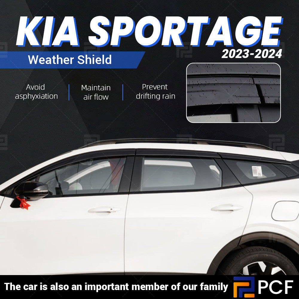 2023-2024 for Kia 6x Black side Window Visor Vent Shades Sun Rain Guard n