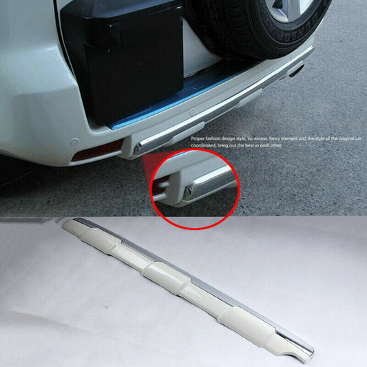 for Toyota Prado FJ150 2010-2017 Chrome ABS Rear Bumper Protector Cover Guard 1x
