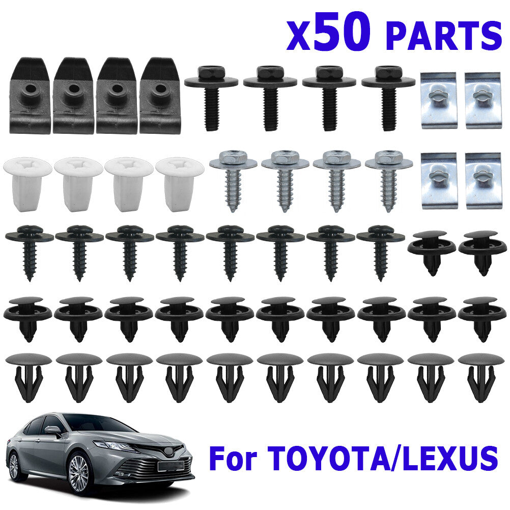 50x for Toyota / for Lexus Under Engine Cover Clips Screw Mud Flaps Wheel Arch Rivet