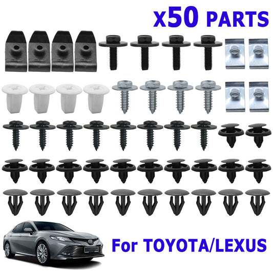 50x for Toyota / for Lexus Under Engine Cover Clips Screw Mud Flaps Wheel Arch Rivet