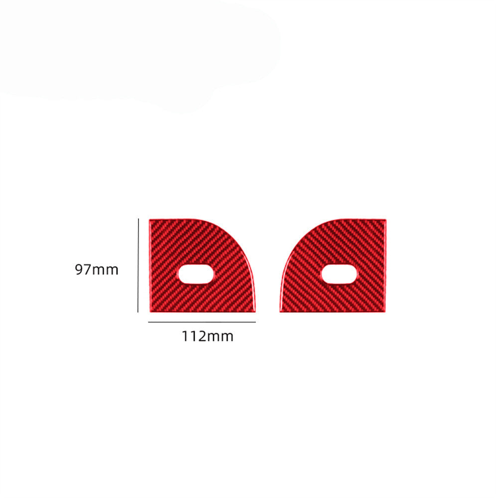 for Audi A4 B9 17-19 Carbon Fiber Rearview Mirror Anticollision Strip Cover Trim v