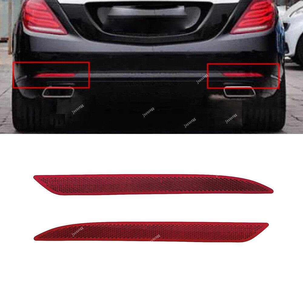 2x Rear Bumper Reflector Strip Cover Left  Right for Mercedes for Benz S Class W222 Q