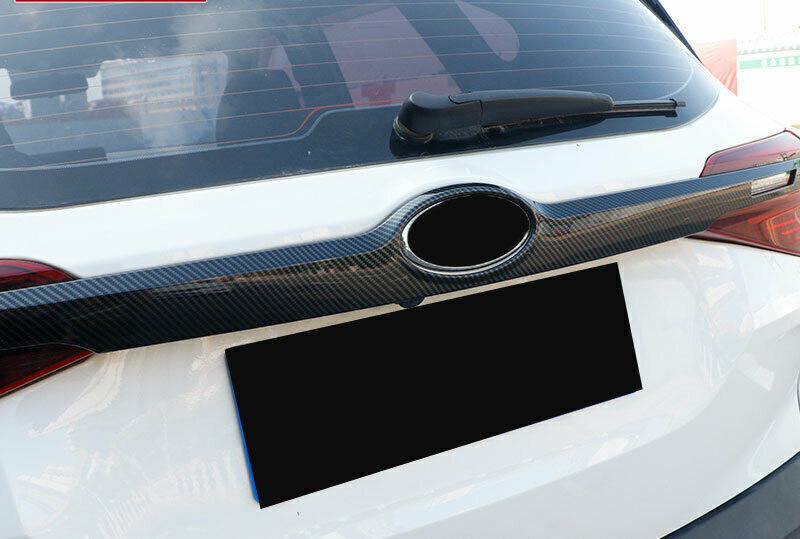 for Kia Seltos 2020-2023 Carbon Fiber Style Rear Trunk Tailgate Lid Cover Trim