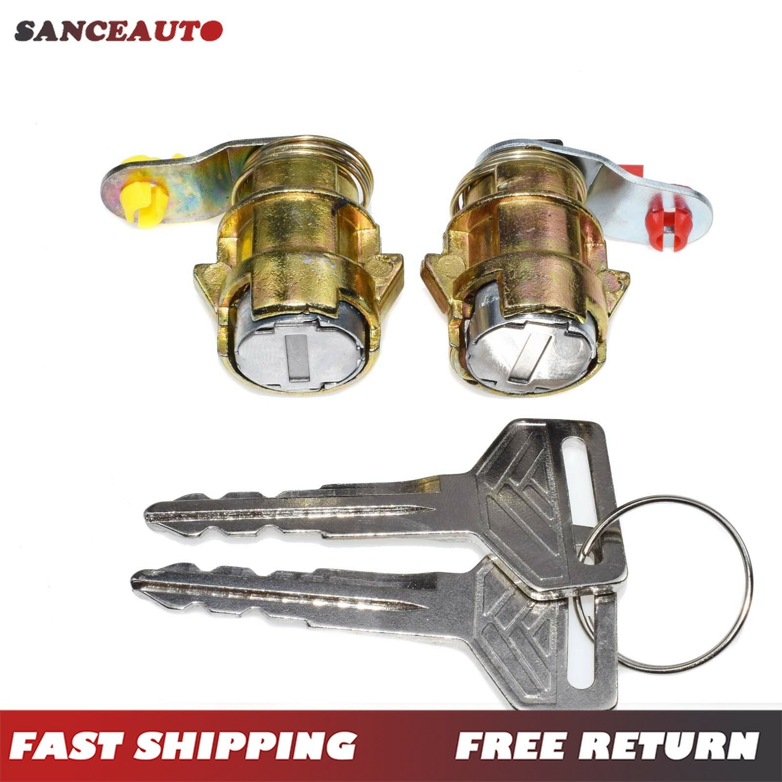 Brand new LH right-hand grip door lock set with key for Corolla Geo Prizm DL-2, 69052-12210- v
