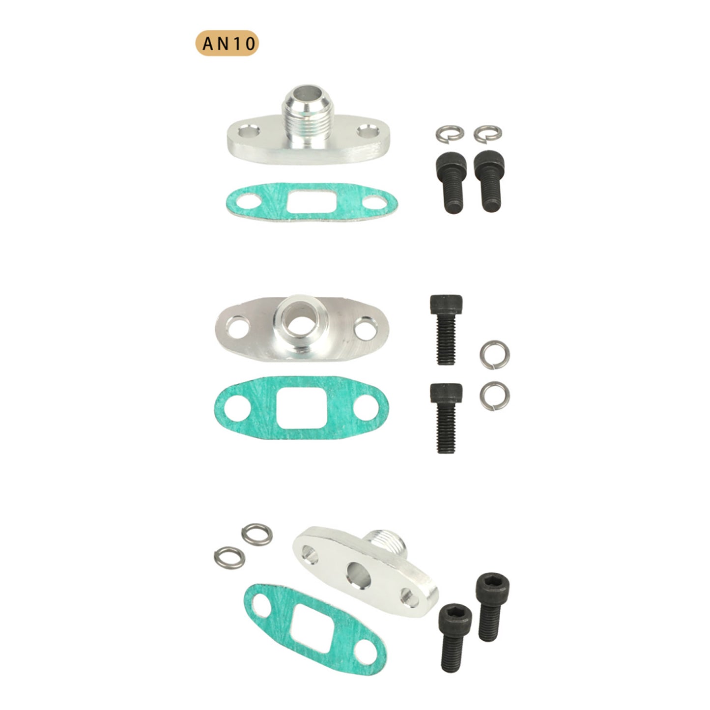 Turbo Oil Drain Outlet Flange Gasket Adapter Part 10AN Fitting For T3 T4 T04B