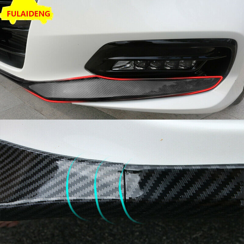 for Honda Accord 2018-2022 Carbon Fiber ABS Front Bumper Lip Guard Cover Trim 3P