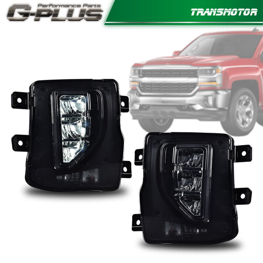 Suitable for 16-18 for Silverado 1500 LED bumper fog lights smoke lights fog lights - v