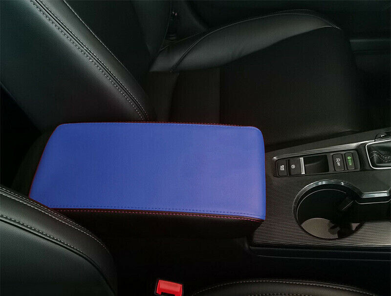 for Honda for Civic 2022-2023 Blue Leather Central Console Armrest Box Holster Trim