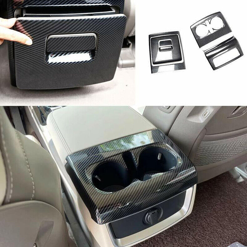 for Kia Carnival 22-23 Carbon Fiber Rear Air Outlet Anti-kick Panel Trim Kit 5x